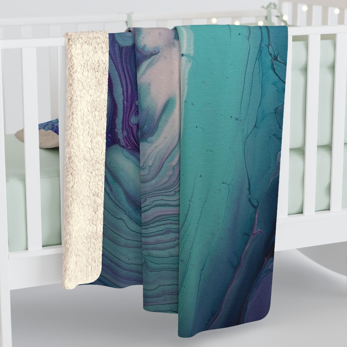 Ice Clouds Sherpa Fleece Blanket