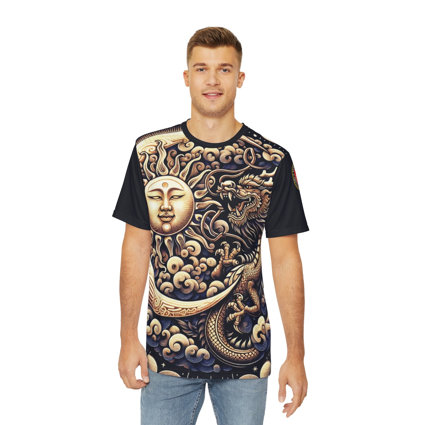 Adult: Dark Sun & Moon with Dragon Villari's Harleysville GI Top