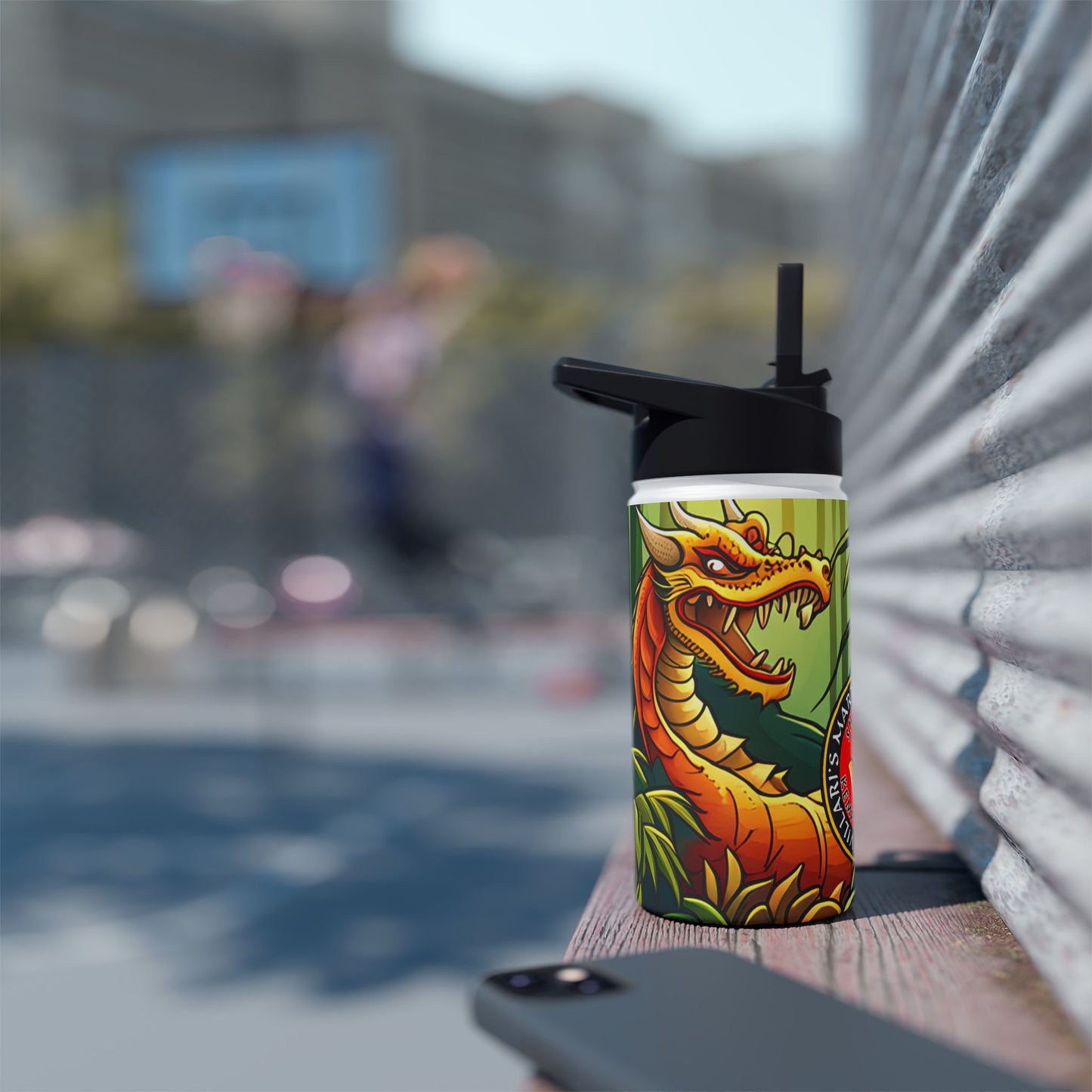 Dragon Stainless Steel Water Bottle, Standard Lid