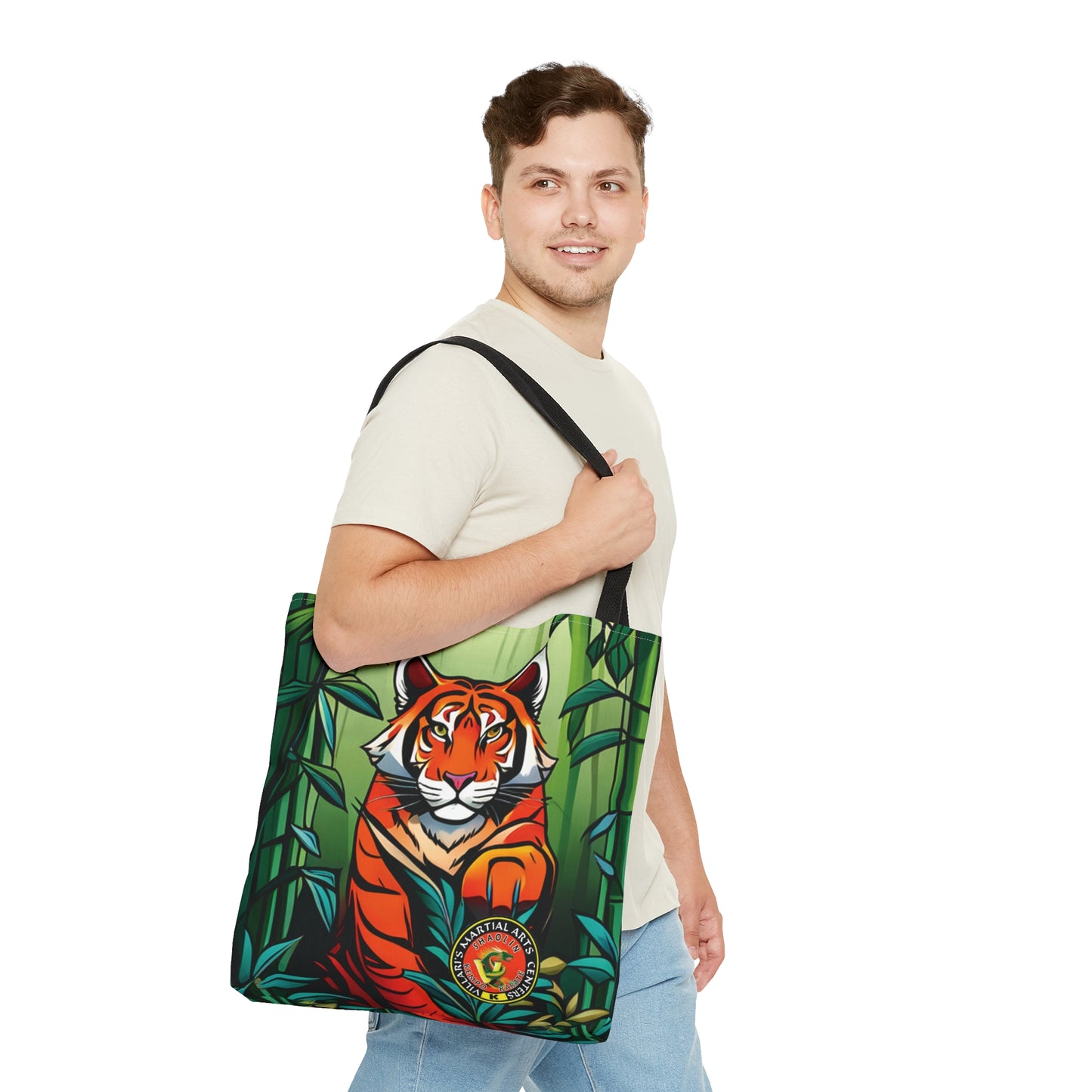 Tiger in Bamboo Forest Tote Bag