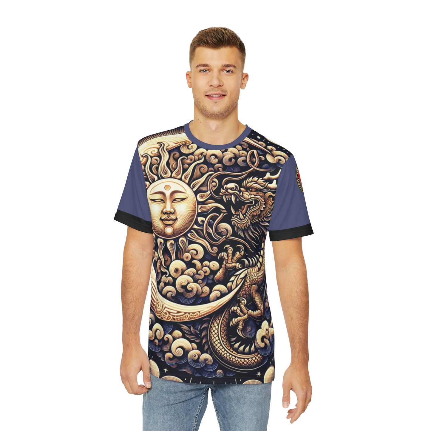 Adult: Blue Sun & Moon with Dragon Villari's Harleysville GI Top