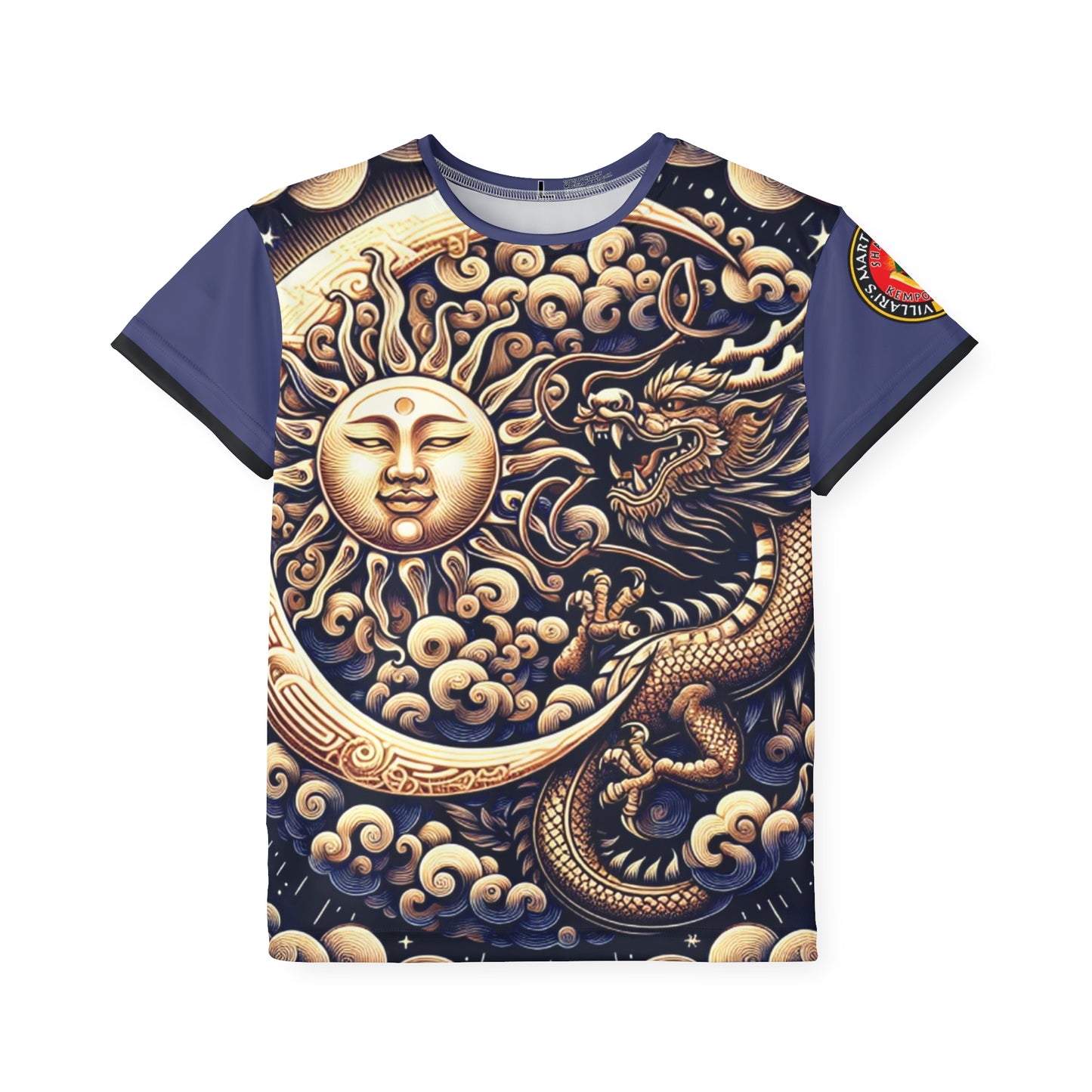 Youth: Blue Sun & Moon with Dragon Villari's Harleysville GI Top