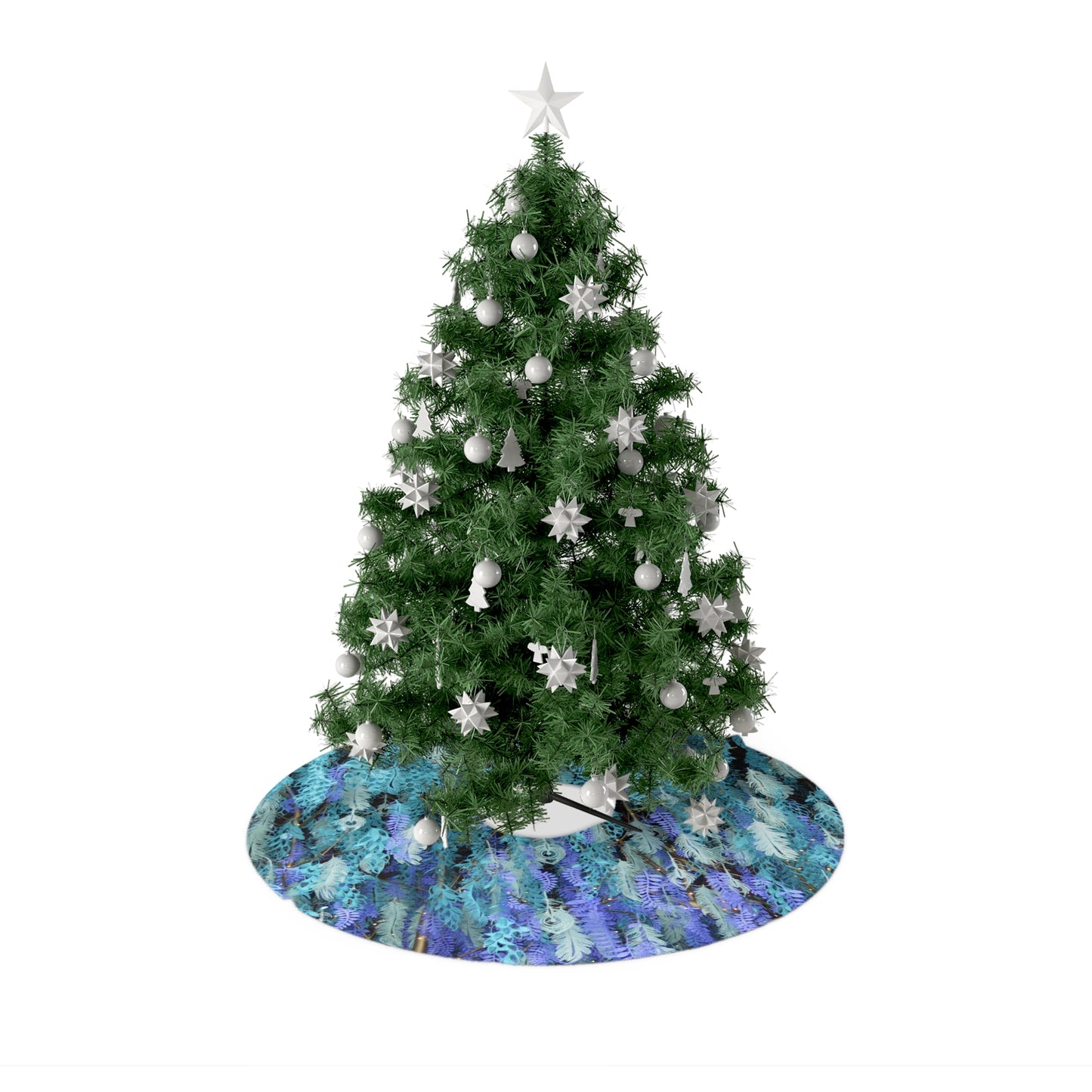 Cascading Feather Christmas Tree Skirt