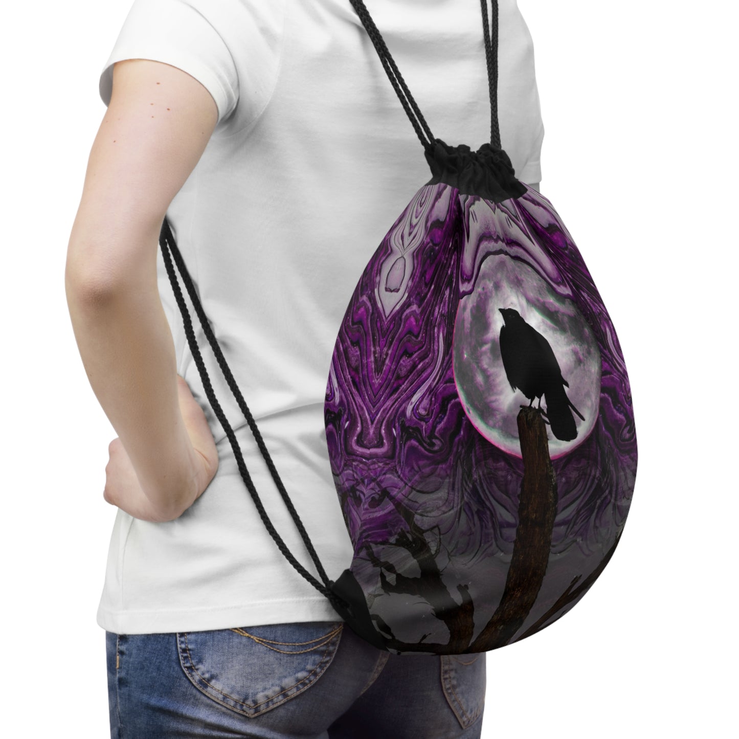 Nevermore Drawstring Bag