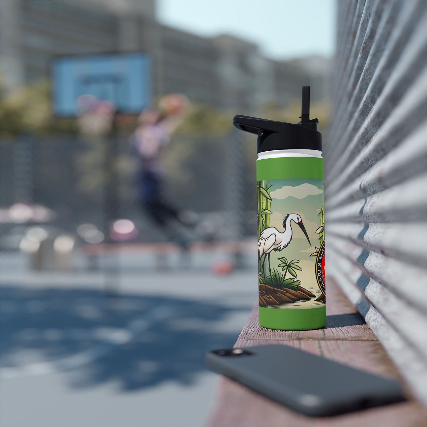 Crane Stainless Steel Water Bottle, Standard Lid