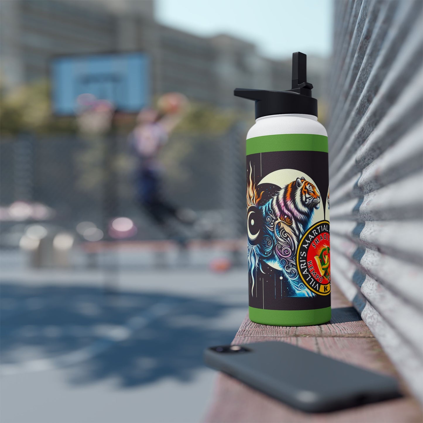 Celestial Tiger Stainless Steel Water Bottle, Standard Lid