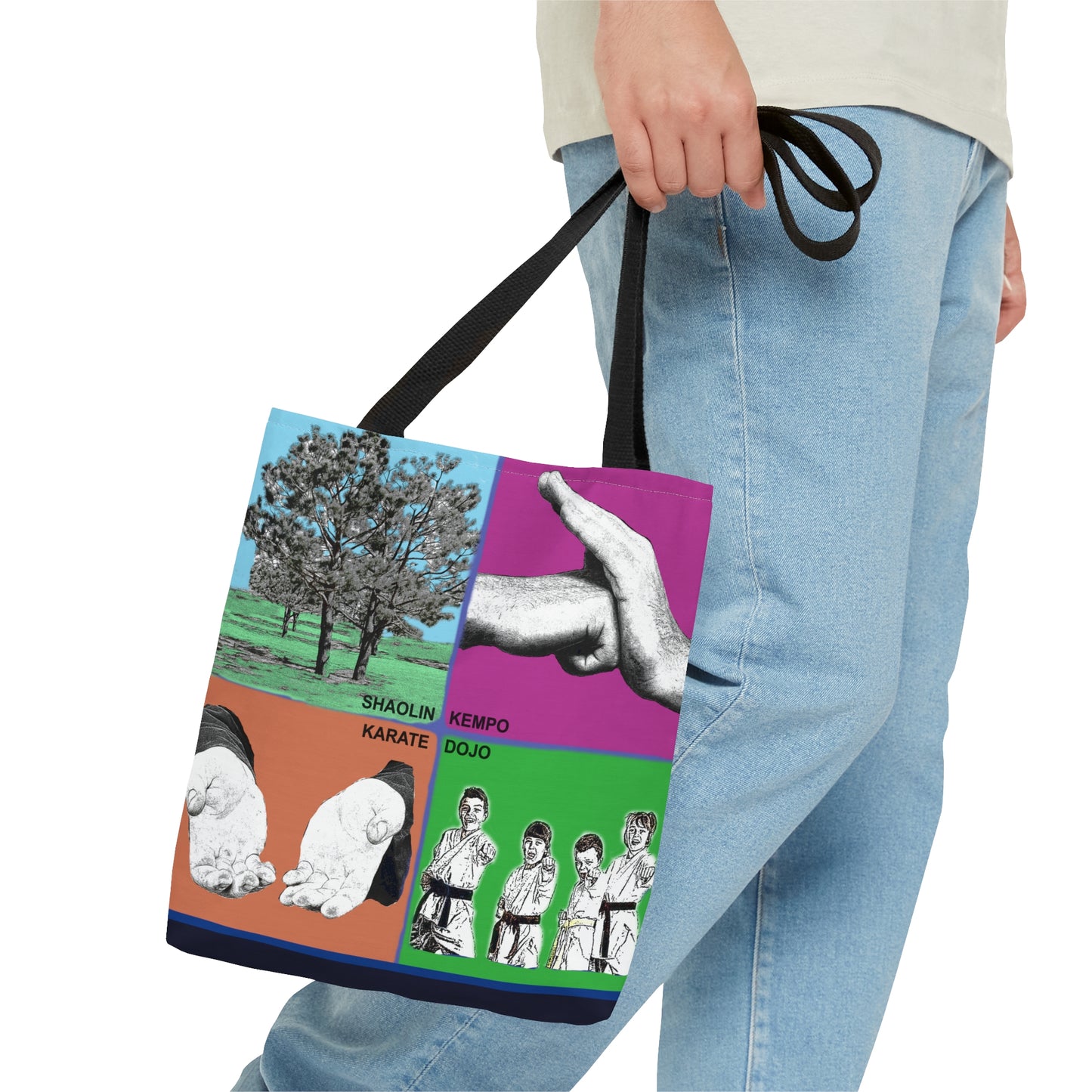 Color Block Tote Bag