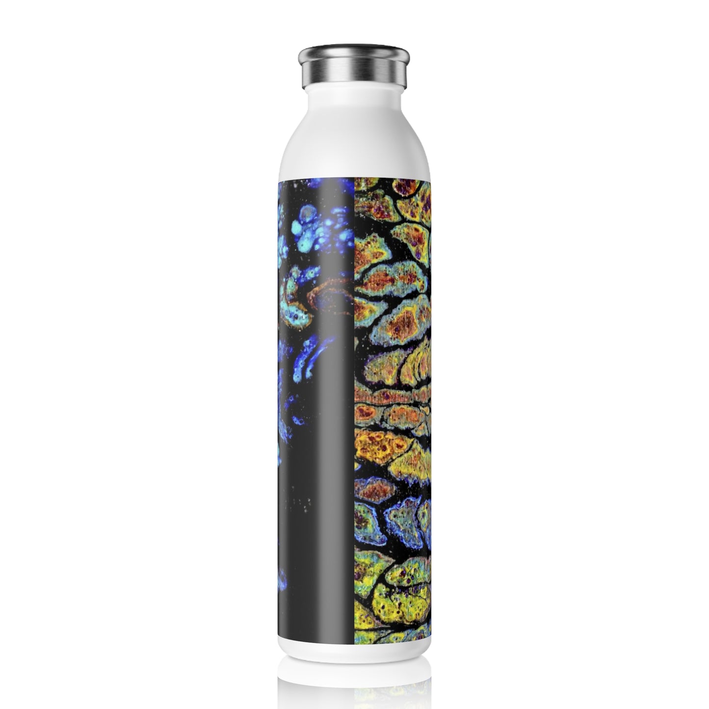 Metallic Swipe Slim Water Bottle