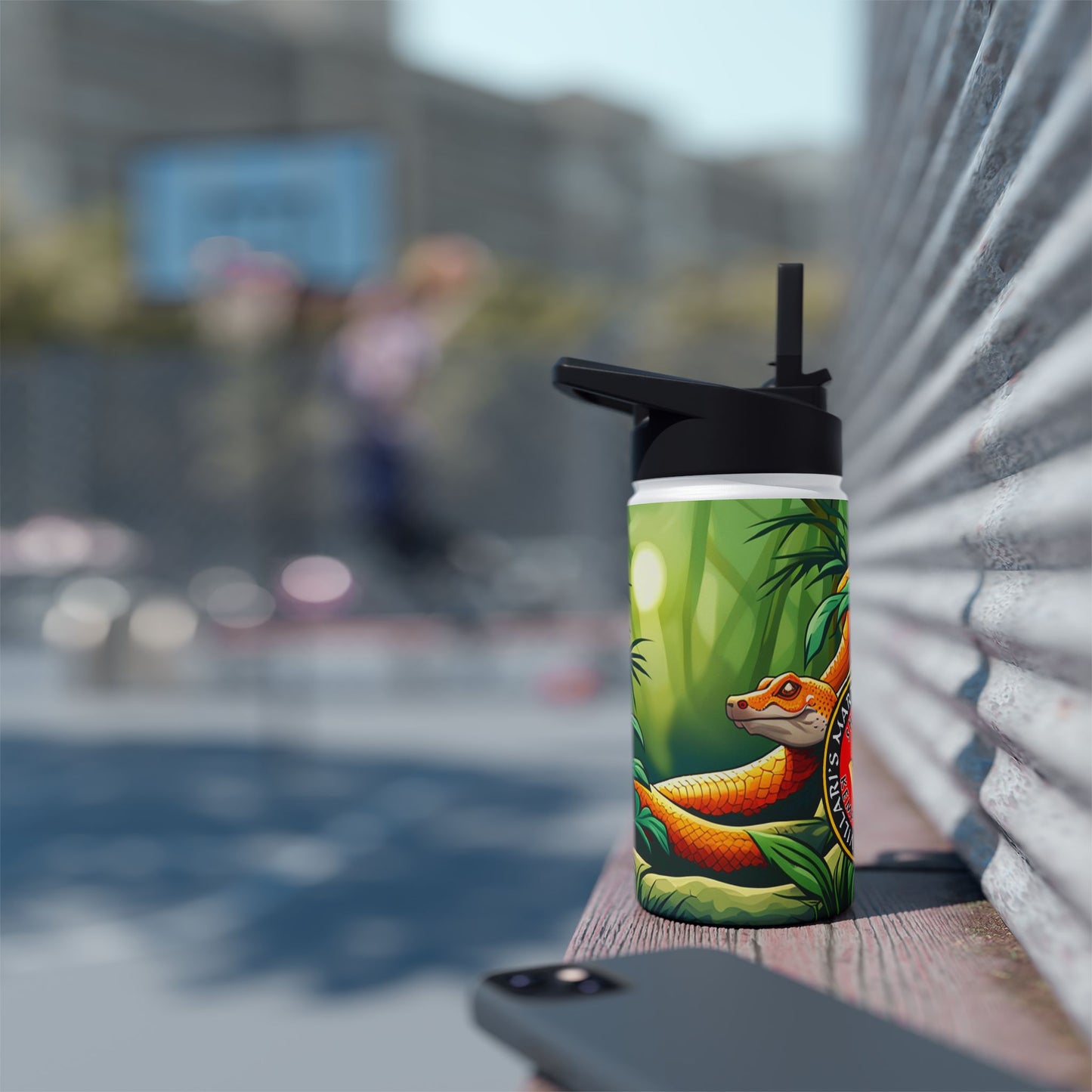Snake Stainless Steel Water Bottle, Standard Lid