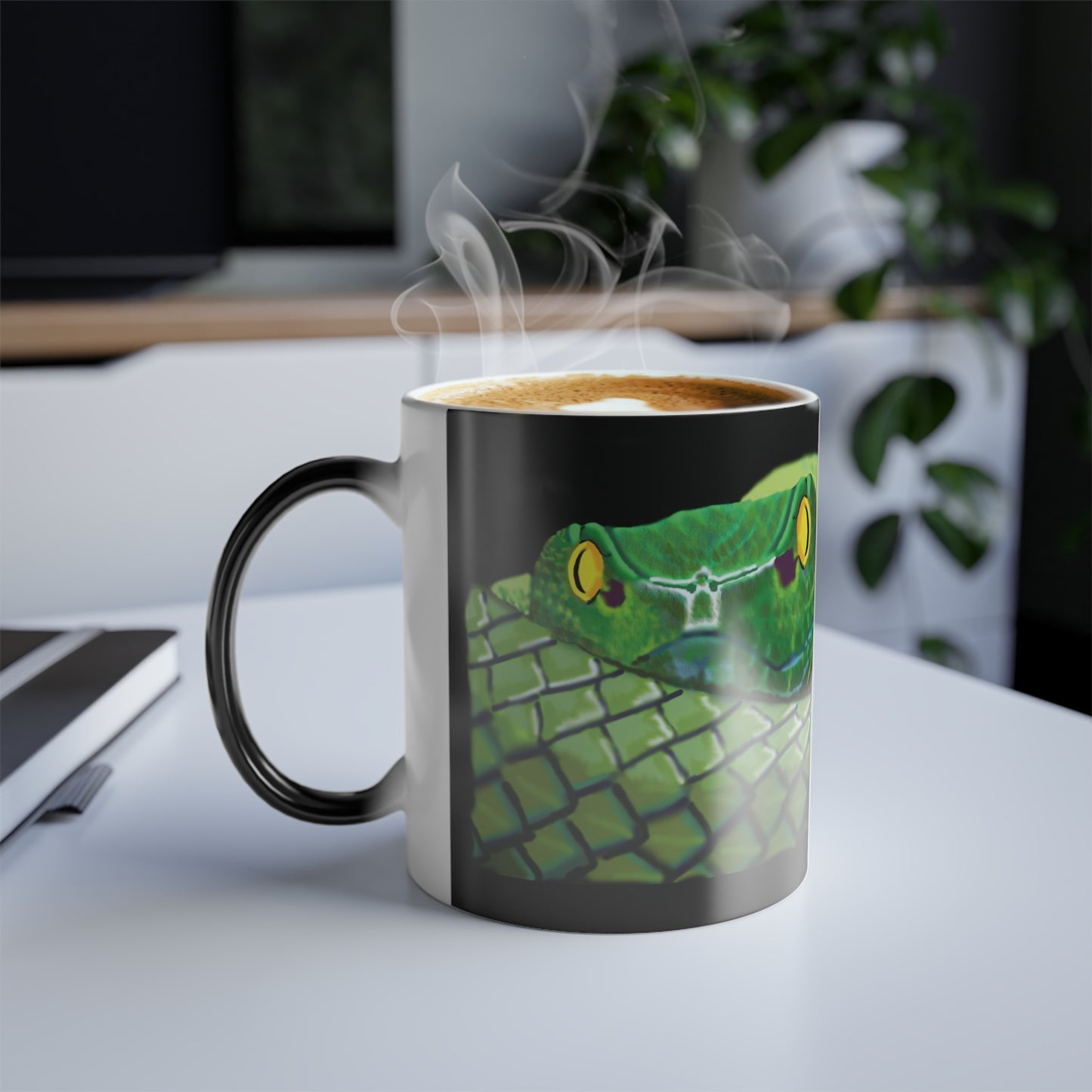 Peek-a-BOO! Snake (Left Handed) Color Changing Mug