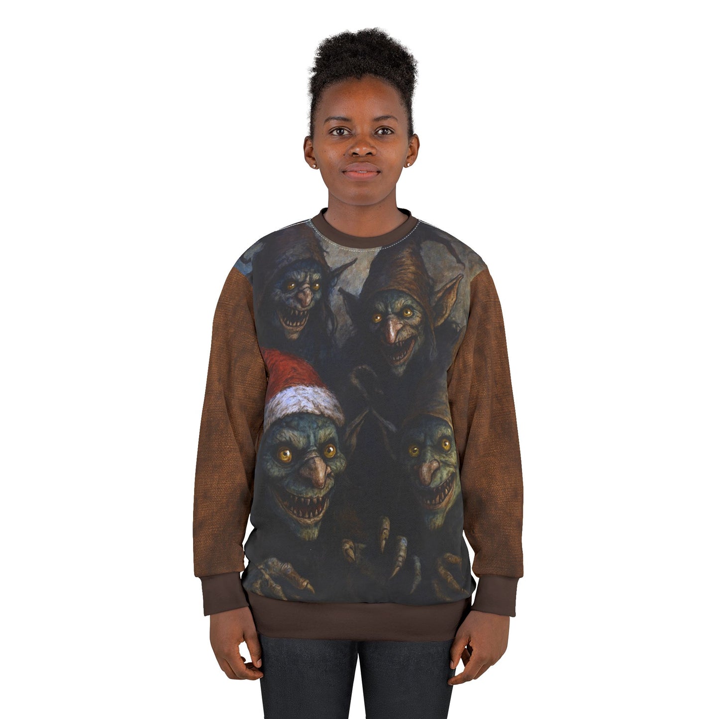 Kallikantzaros Goblin Sweatshirt — Greek Folklore Mischief Holiday Pullover