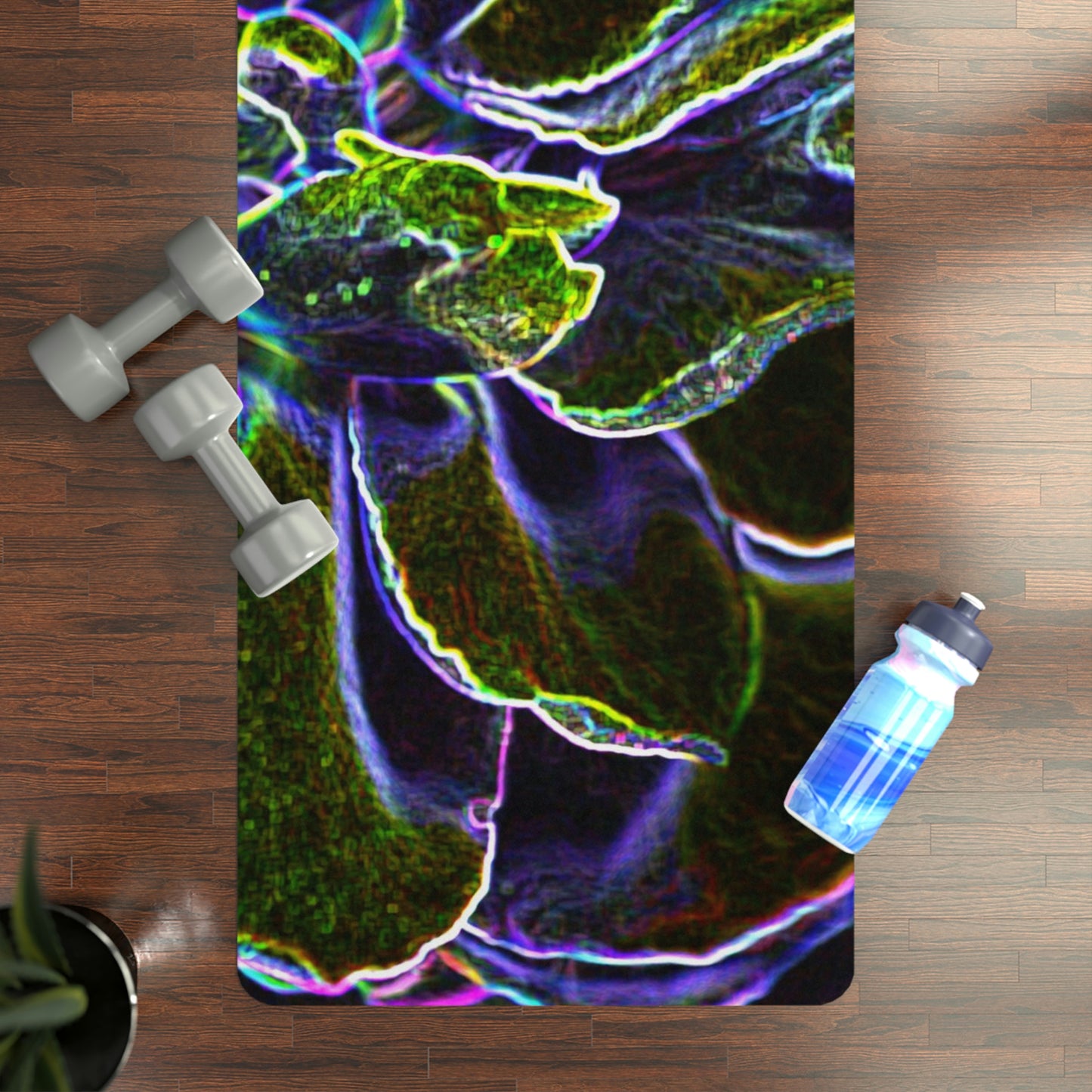 Glow Edge Flower Yoga Mat