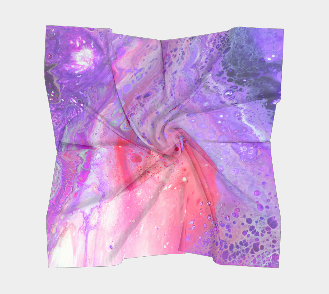 Cosmic Purple Square Scarf