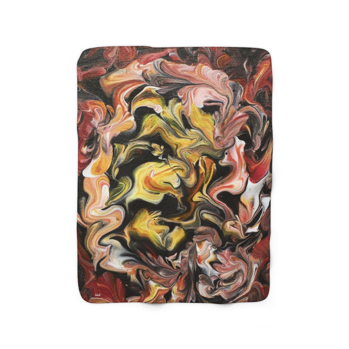 Rustic Swirls Sherpa Fleece Blanket