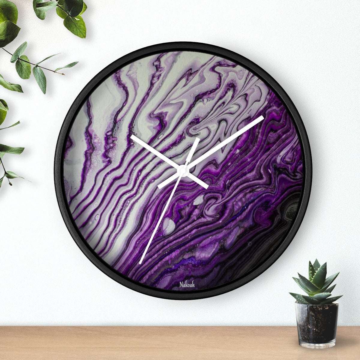 Purple Daz Wall Clock