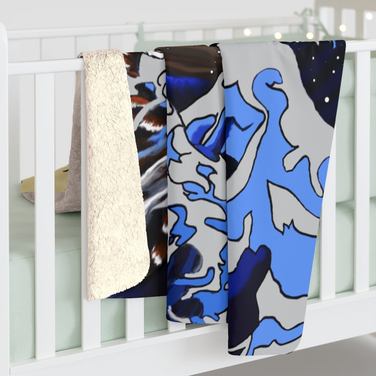 Earth & Sea Battle Sherpa Fleece Blanket