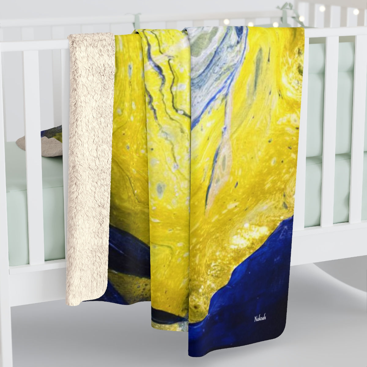 Fire Fly Moon Sherpa Fleece Blanket