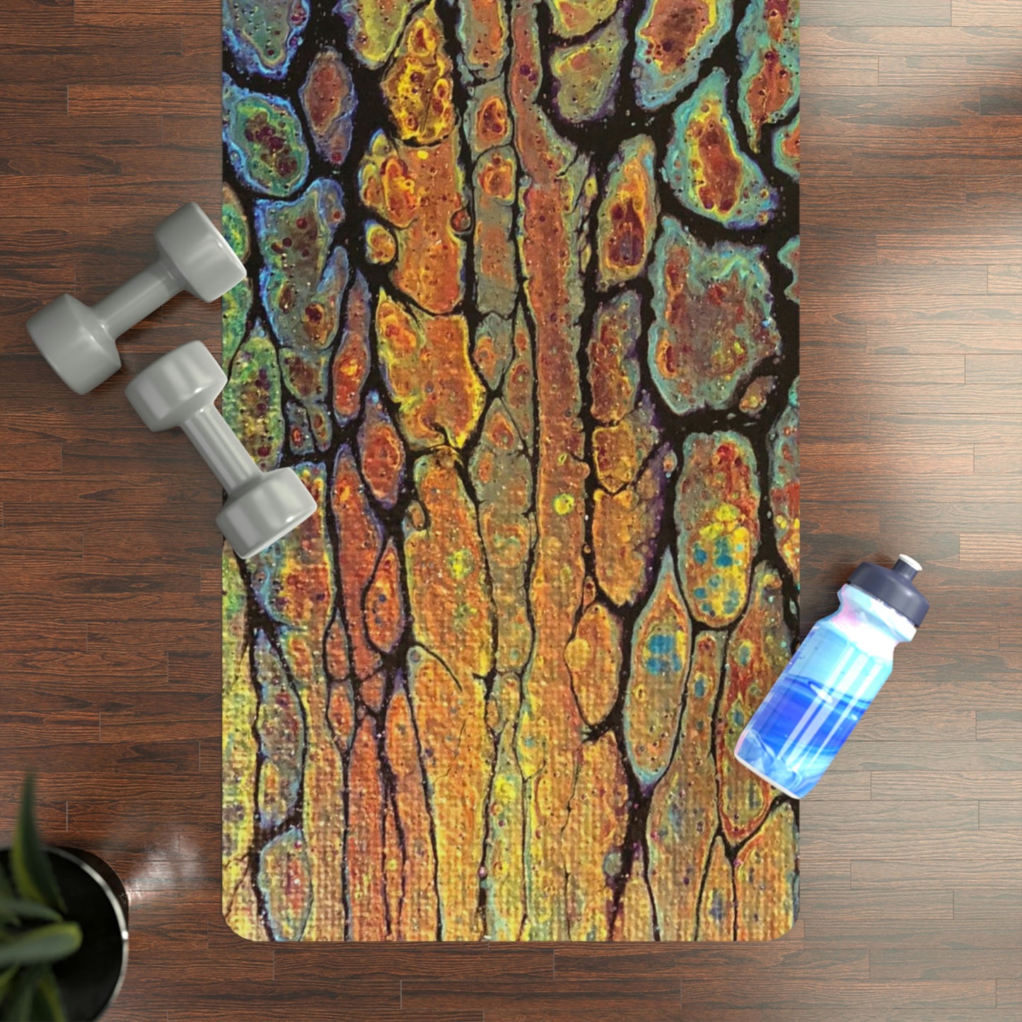 Metallic Swipe Rubber Yoga Mat