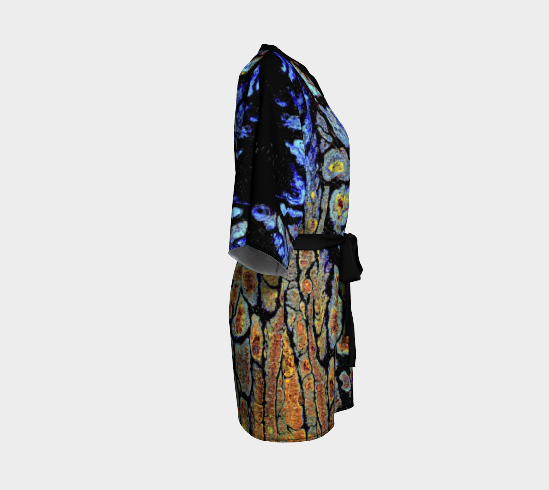 Metallic Swipe Kimono Robe