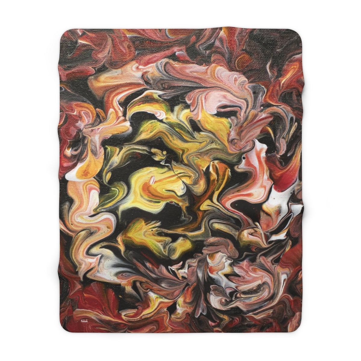 Rustic Swirls Sherpa Fleece Blanket
