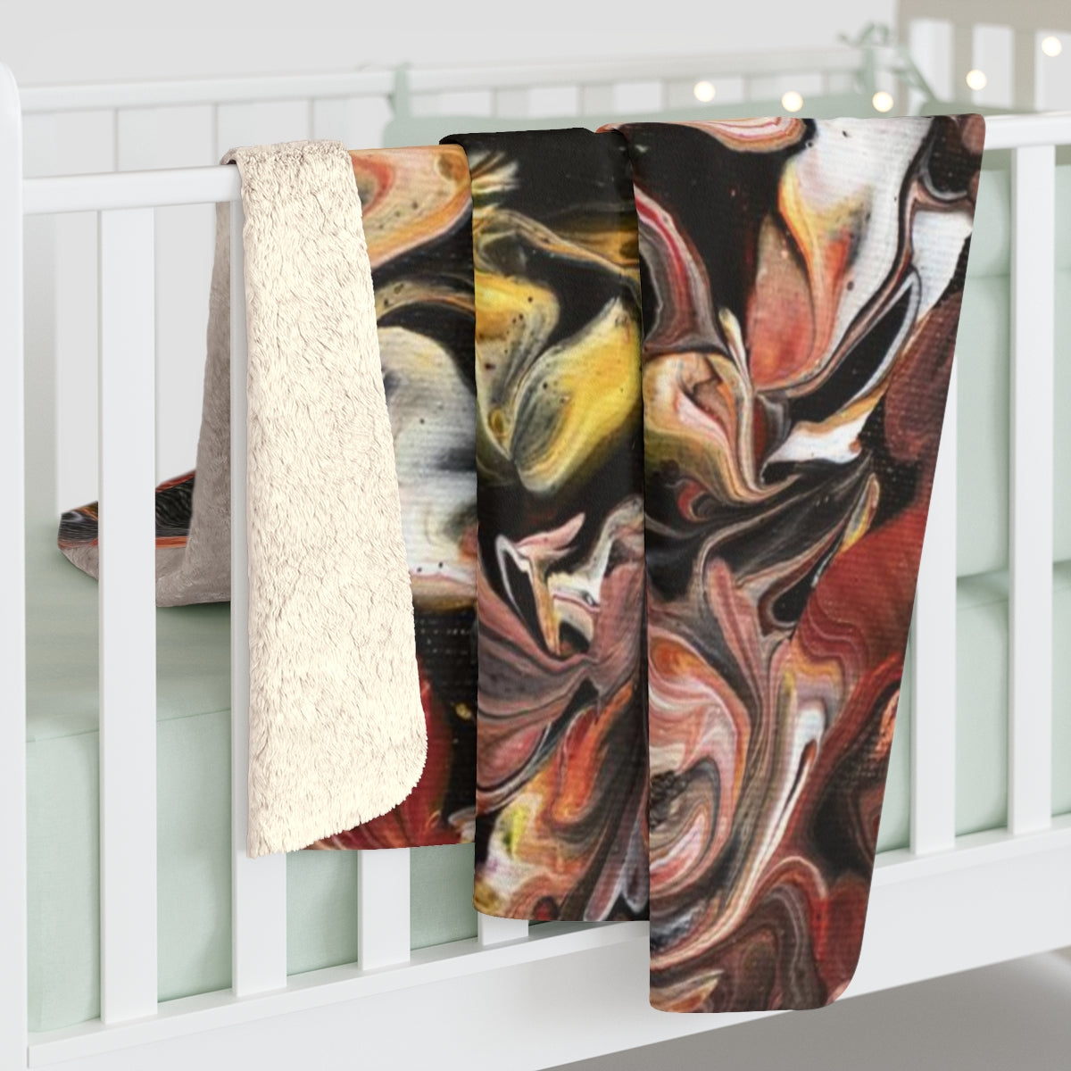 Rustic Swirls Sherpa Fleece Blanket