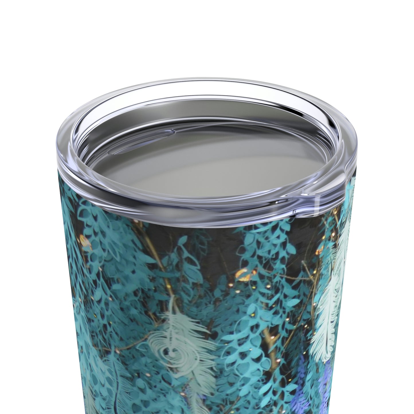 Aqua Feathers Tumbler