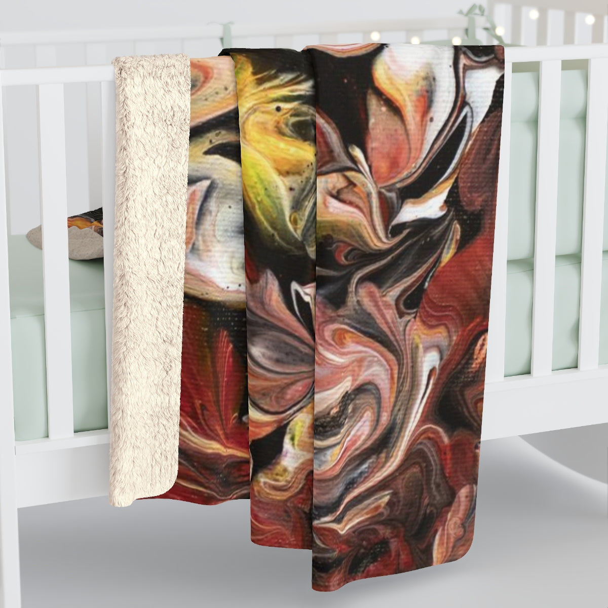 Rustic Swirls Sherpa Fleece Blanket
