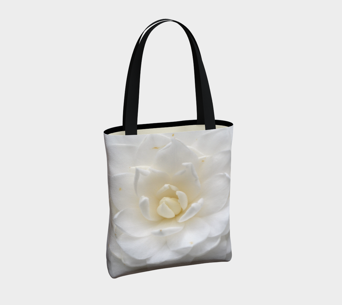White Reflection Flat Bottom Tote