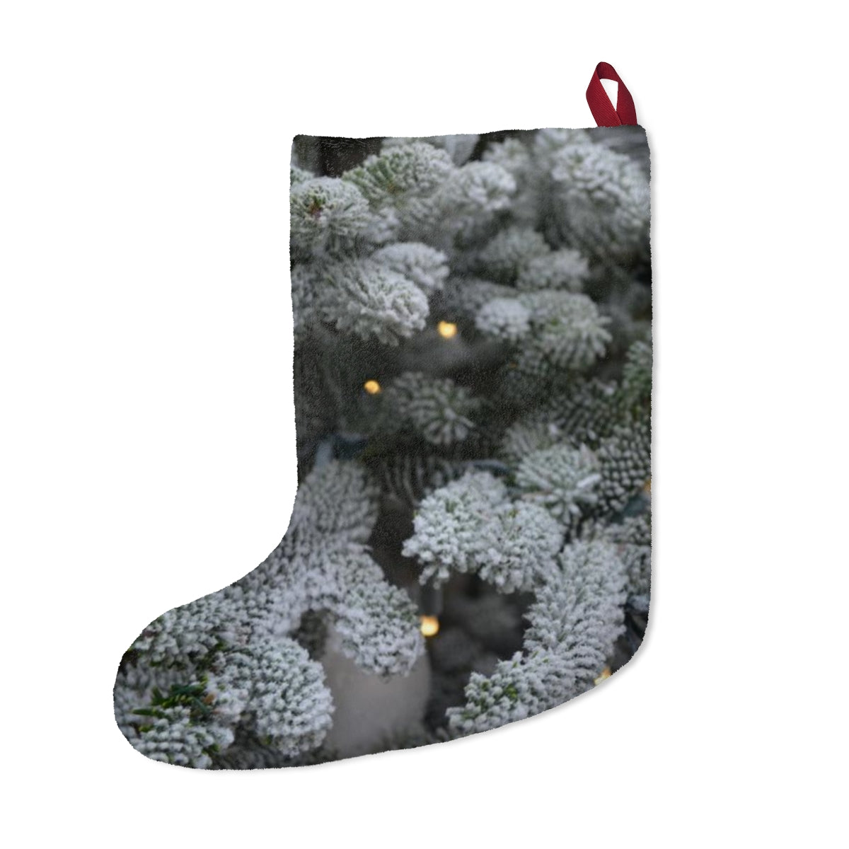 Silver/White Bird Christmas Stockings, Fleece Stocking, Tree Ornament Stocking