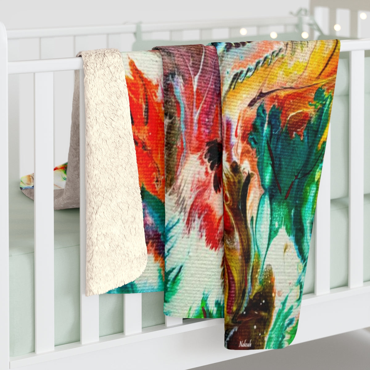 Autumn Leaves Sherpa Fleece Blanket