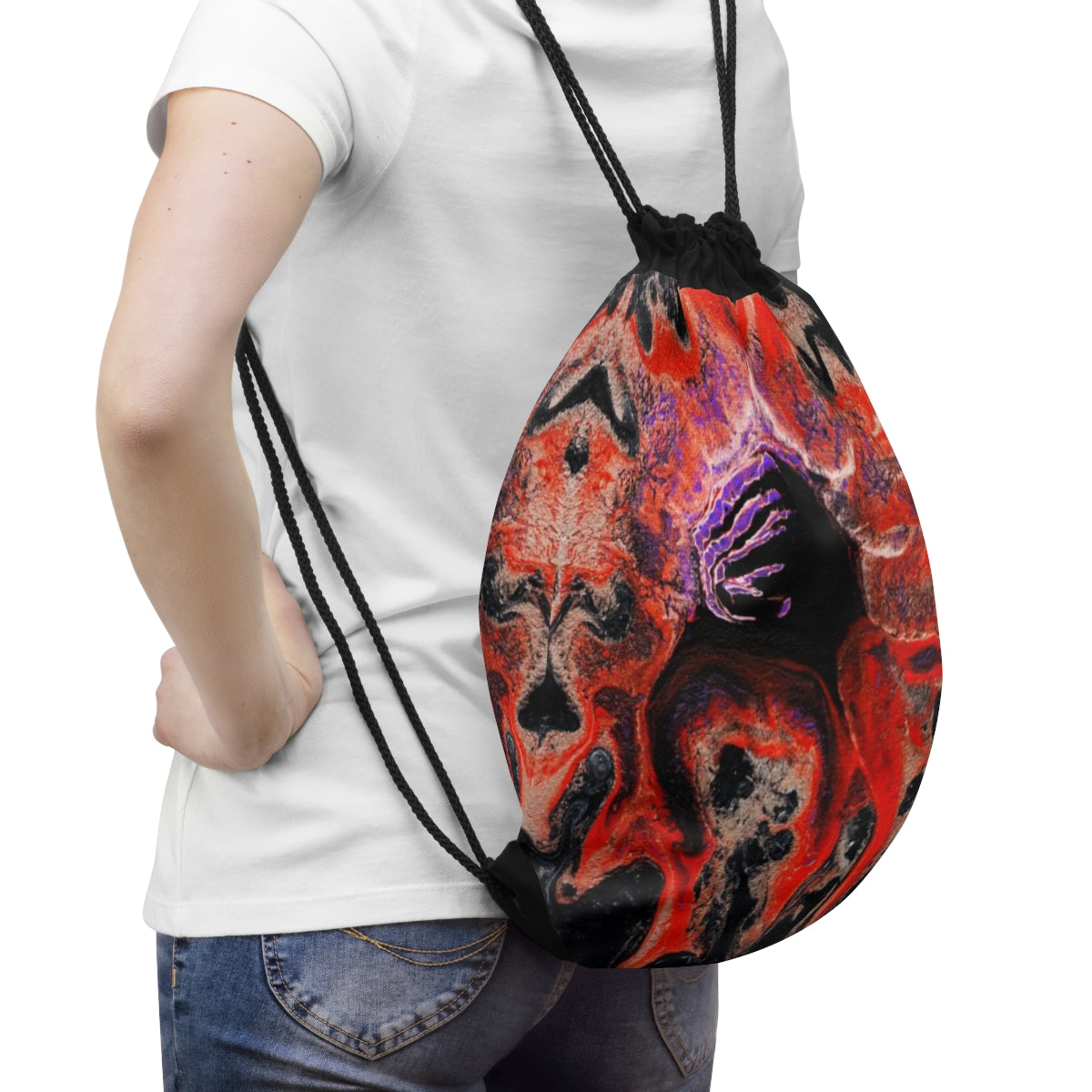 Black Hole Drawstring Bag