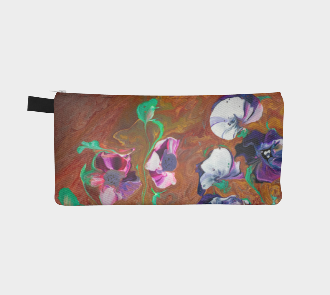 Purple Poppies Pencil Case