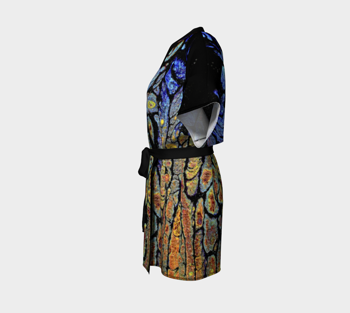 Metallic Swipe Kimono Robe