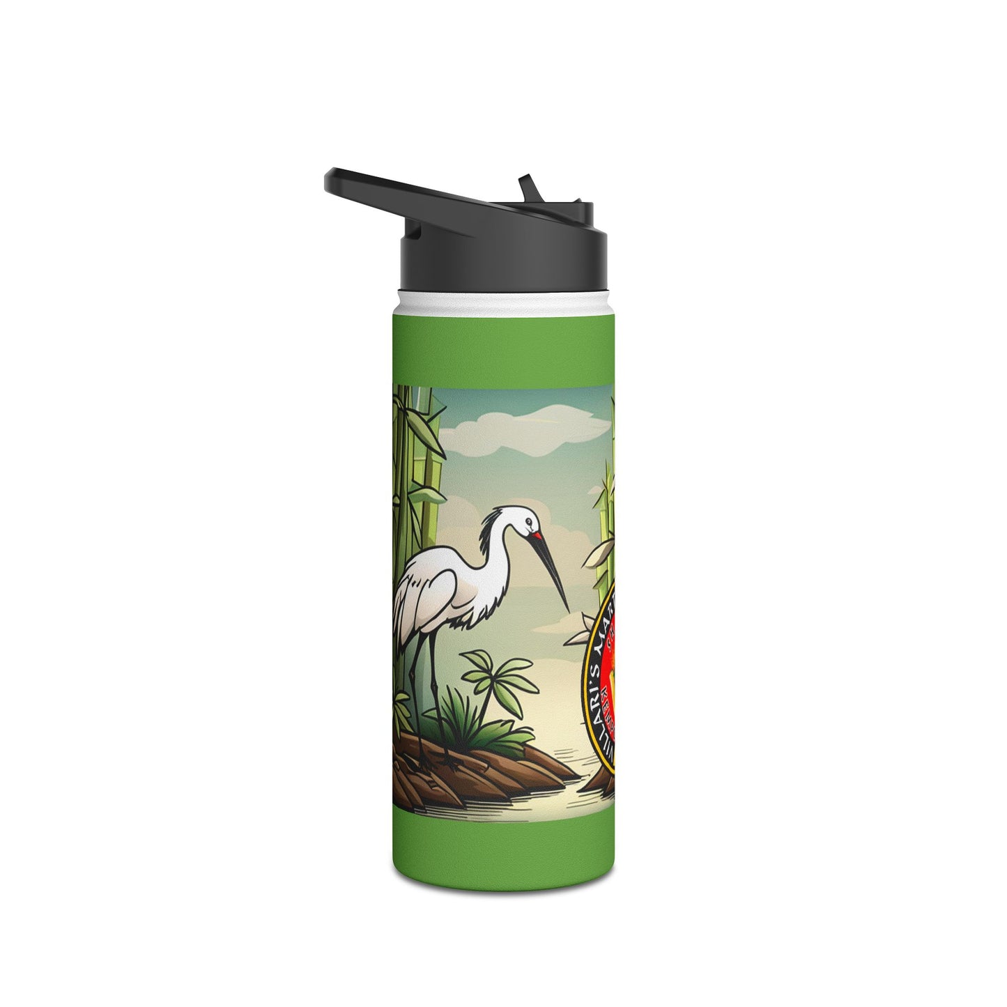Crane Stainless Steel Water Bottle, Standard Lid