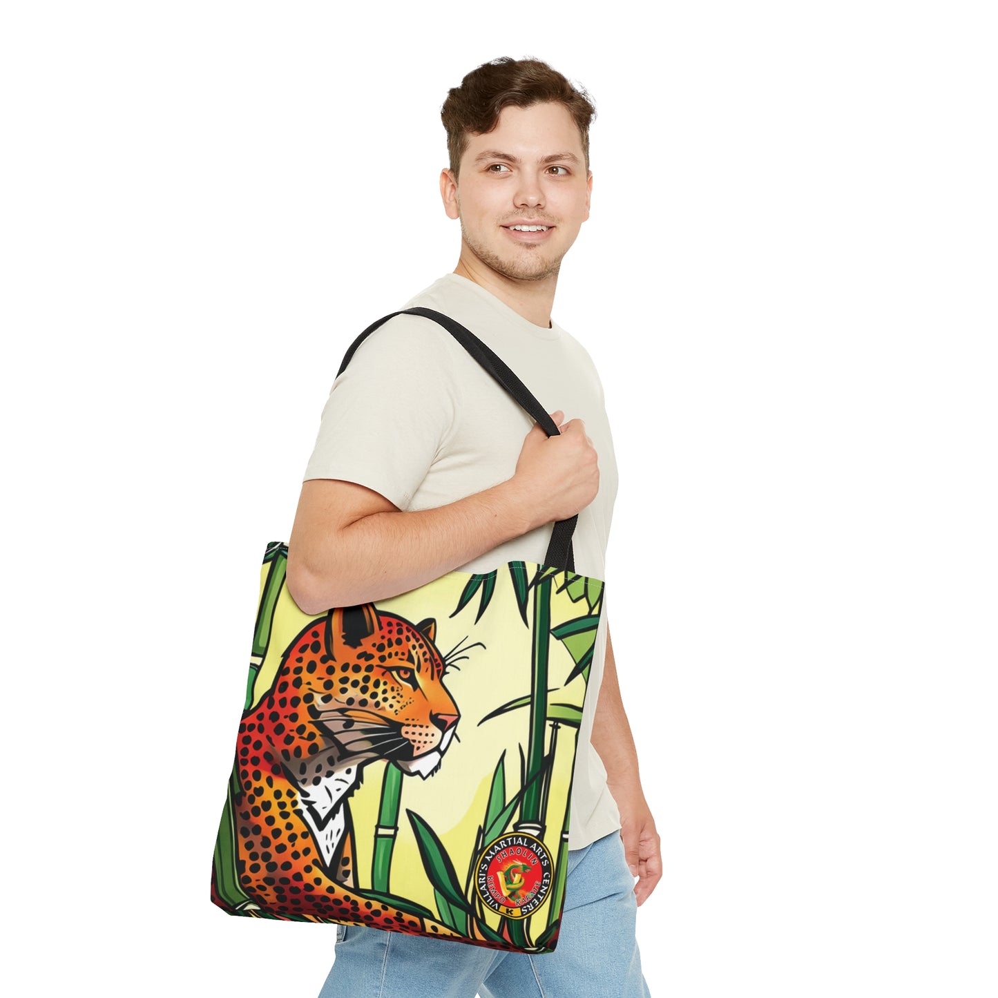 Leopard in Bamboo Forest Tote Bag