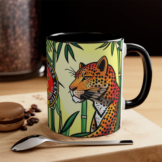 Leopard in Bamboo Forest Accent Coffee Mug, 11oz