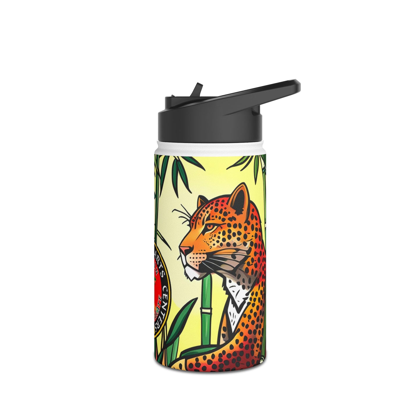 Leopard Stainless Steel Water Bottle, Standard Lid