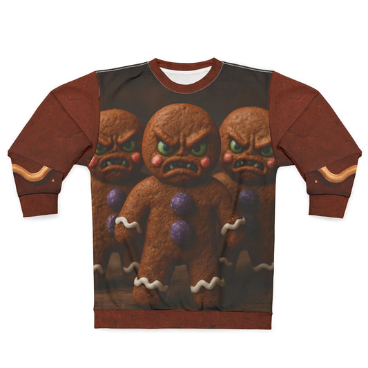 Demented Gingerbread Men Sweatshirt — Clumpy Lumpy & Dumpy Holiday Crewneck