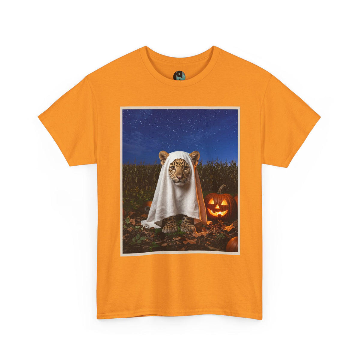 Halloween Leopard Ghost T-Shirt – Jack-O’-Lantern Night Tee