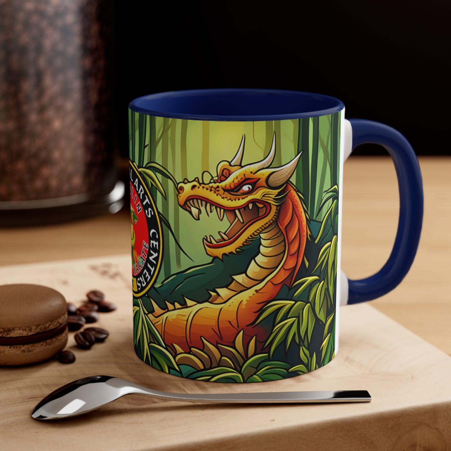 Dragon in Bamboo Forest Accent Coffee Mug, 11oz