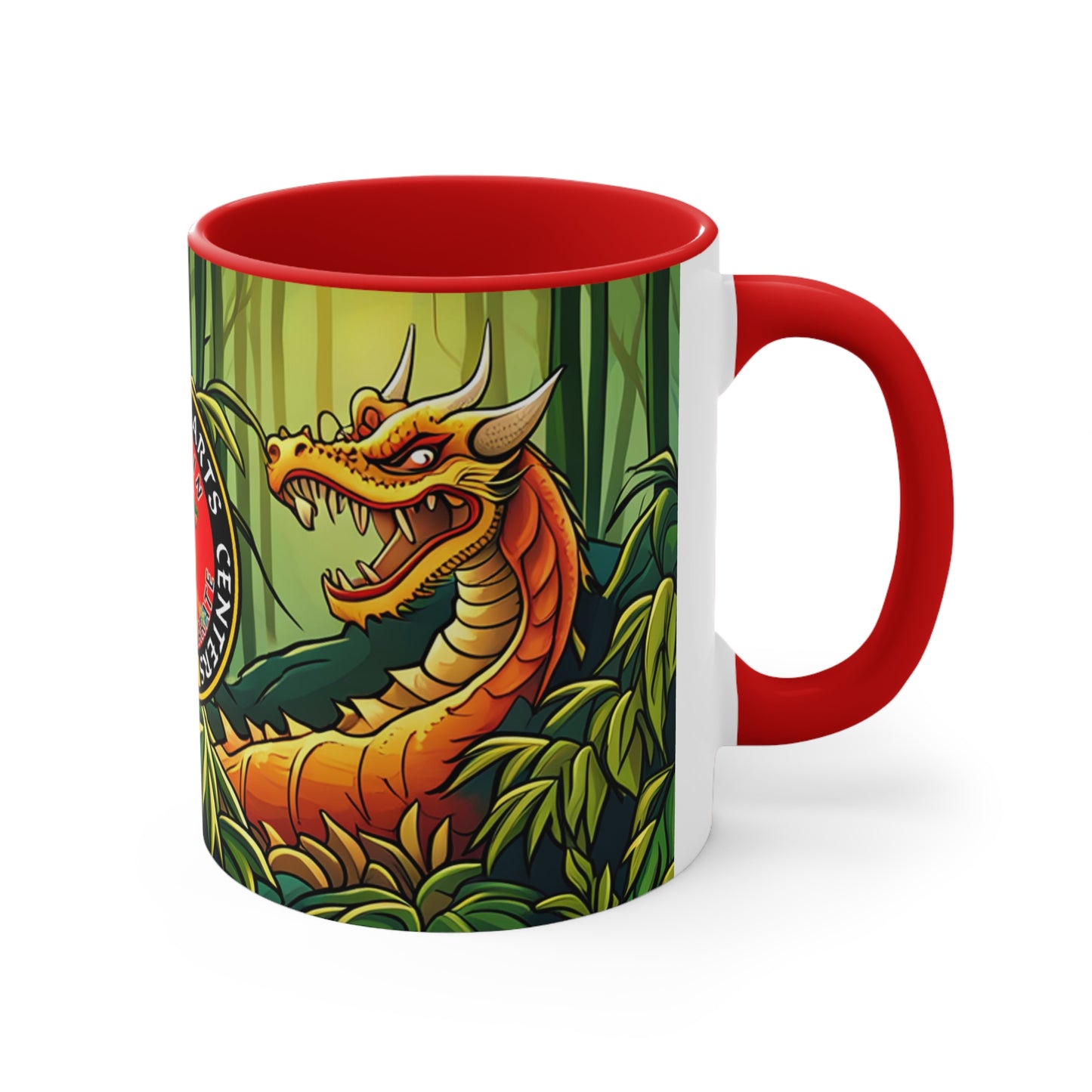 Dragon in Bamboo Forest Accent Coffee Mug, 11oz