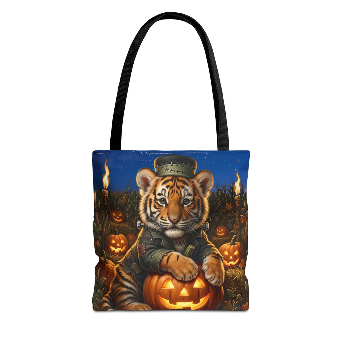 Halloween Tiger Pumpkin Tote