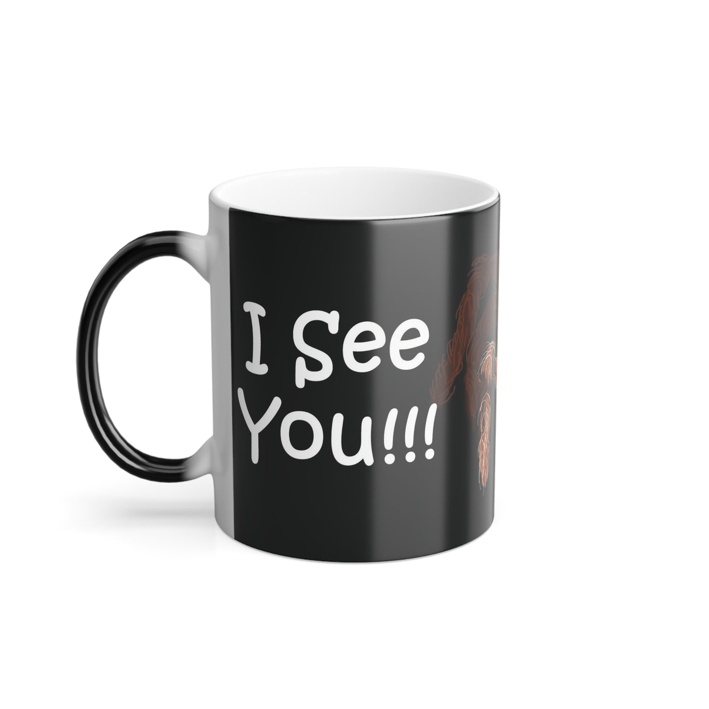 Peek-a-BOO! Spider (Right Handed) Color Changing Mug