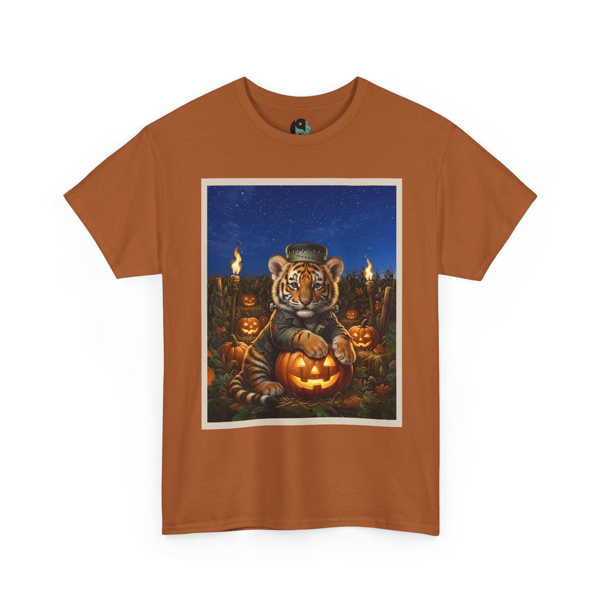 Halloween Tiger Pumpkin T-Shirt
