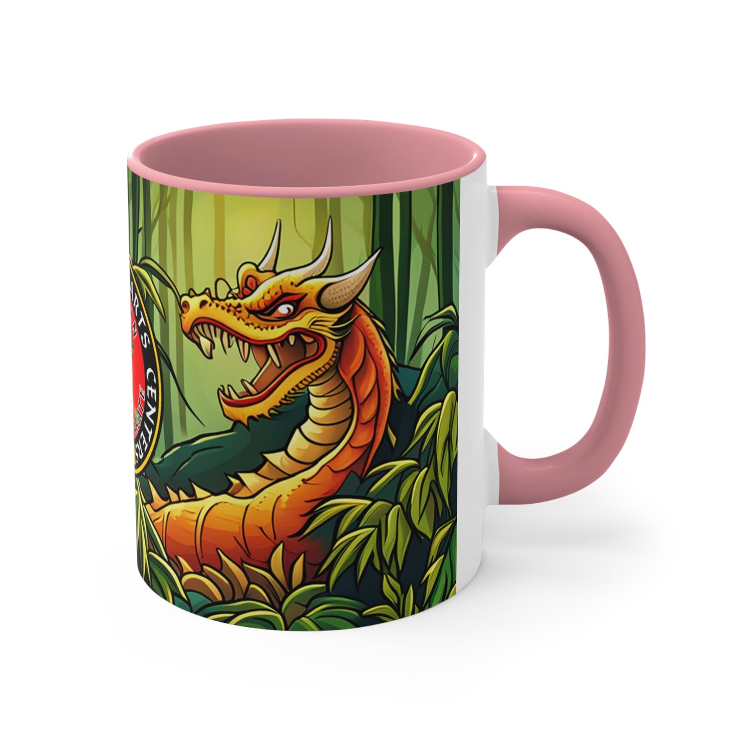 Dragon in Bamboo Forest Accent Coffee Mug, 11oz