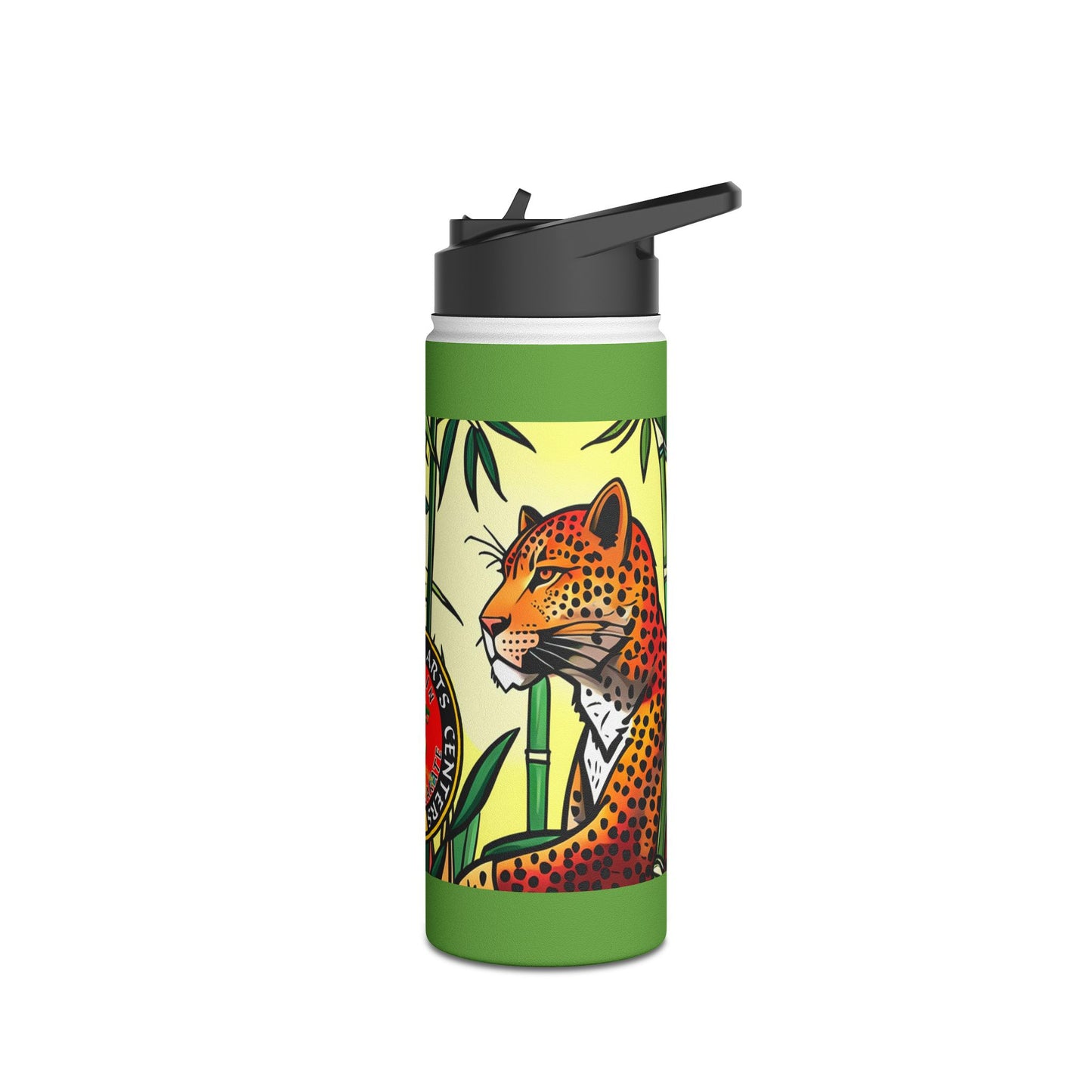 Leopard Stainless Steel Water Bottle, Standard Lid