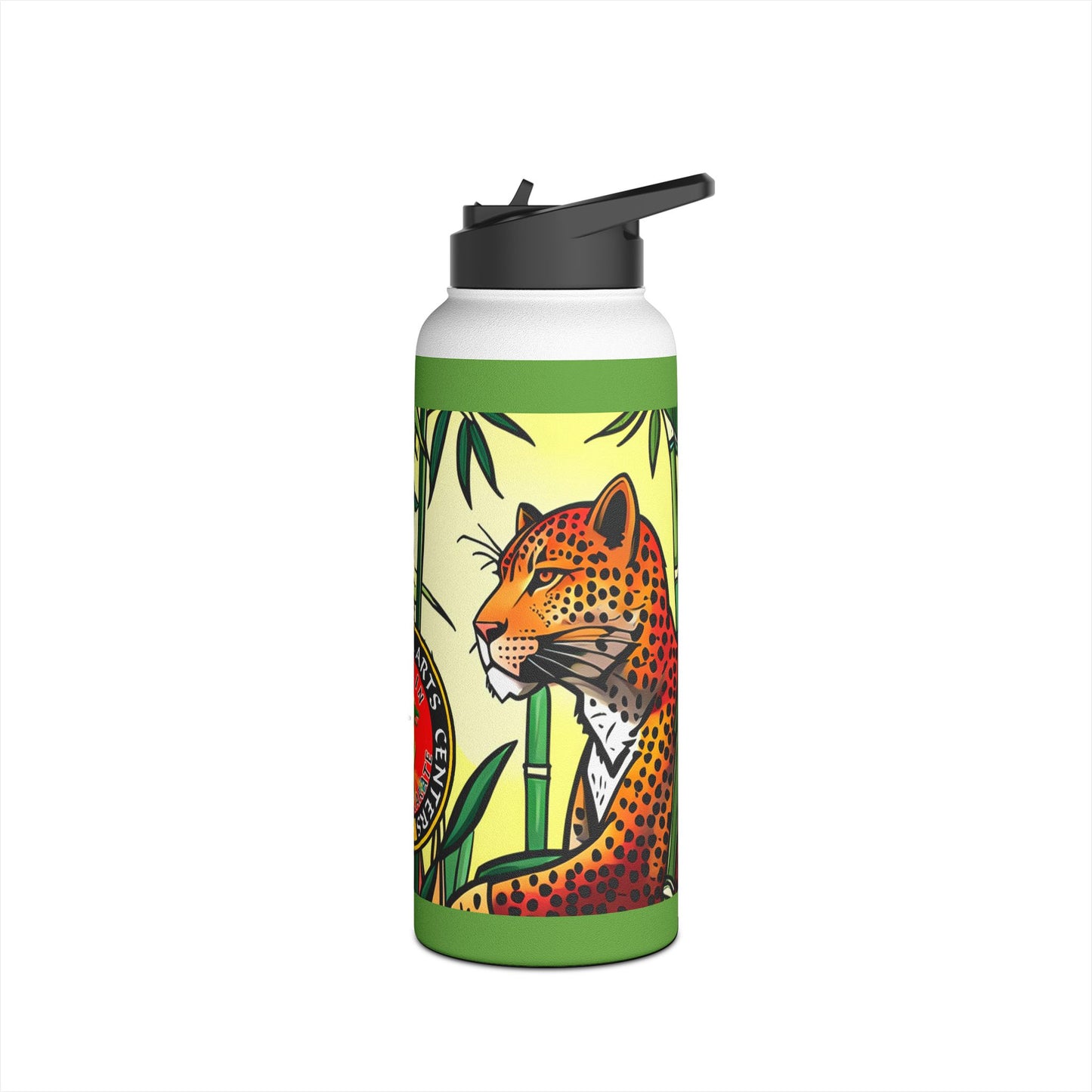 Leopard Stainless Steel Water Bottle, Standard Lid