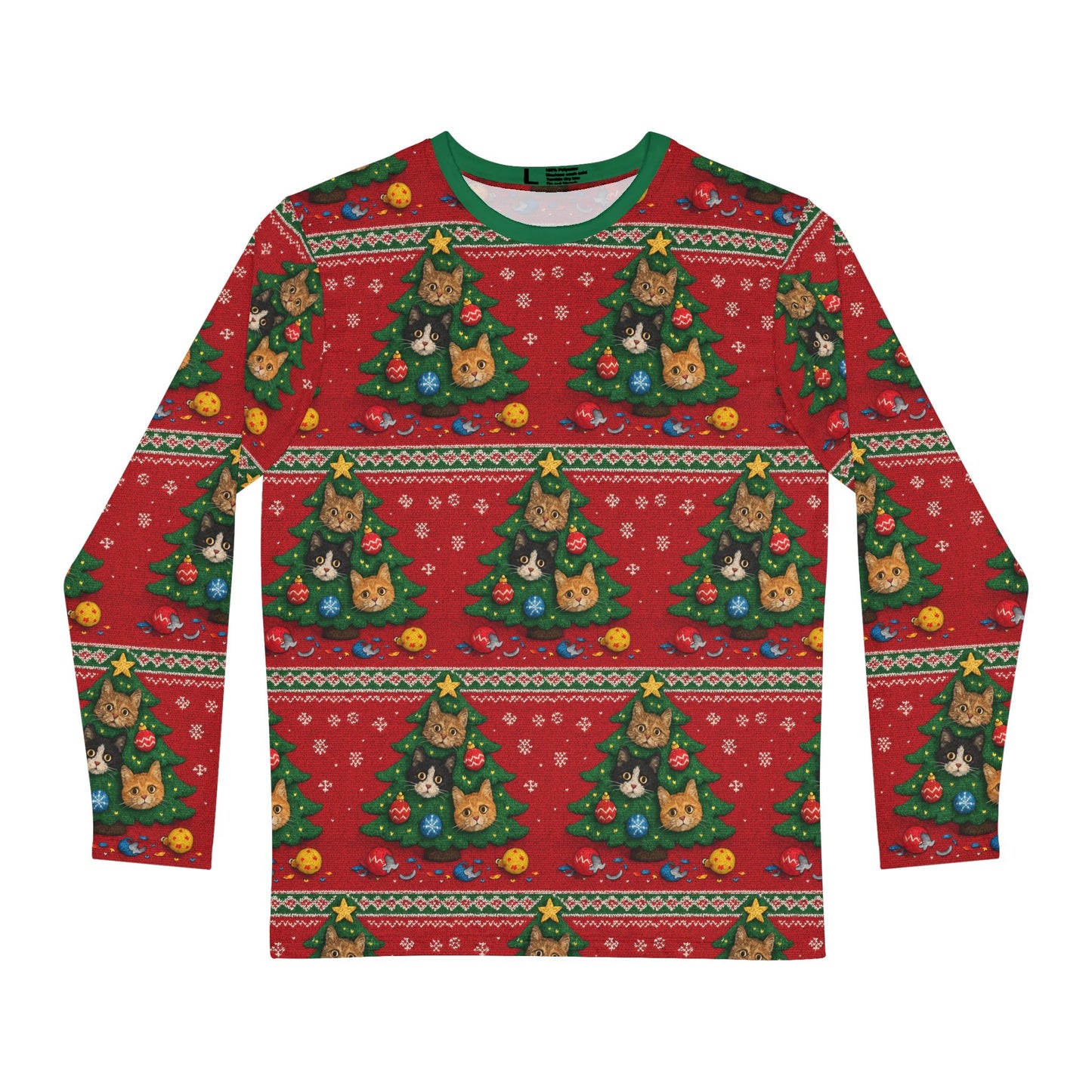 Long Sleeve Shirt Three Kittens Christmas Knitted Sweater Design