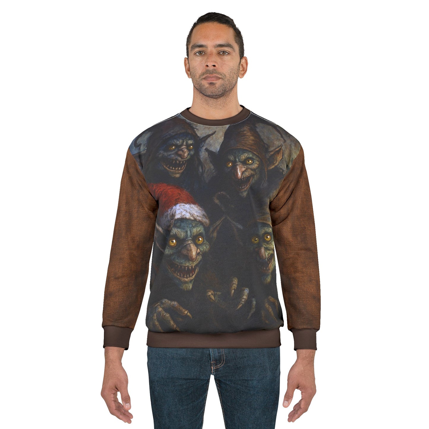 Kallikantzaros Goblin Sweatshirt — Greek Folklore Mischief Holiday Pullover