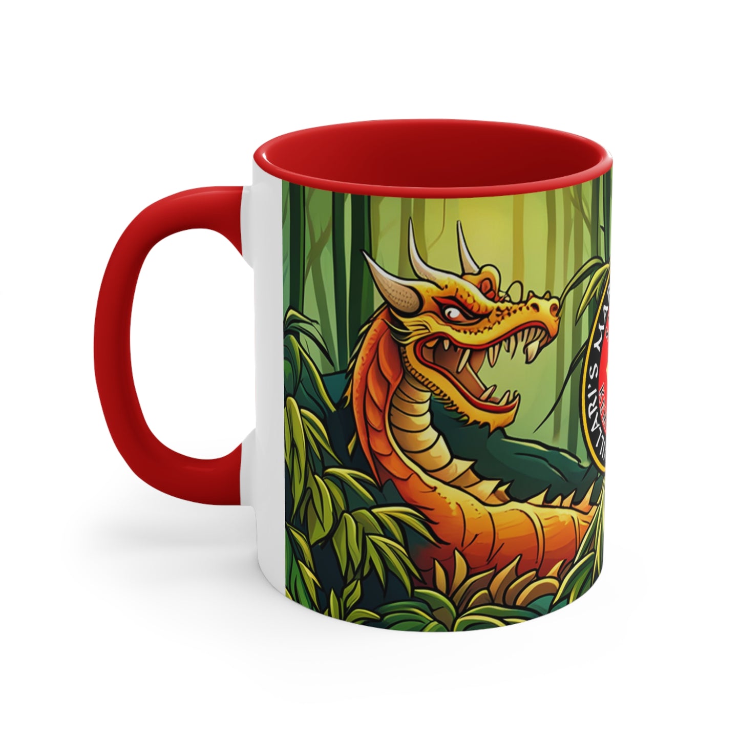 Dragon in Bamboo Forest Accent Coffee Mug, 11oz